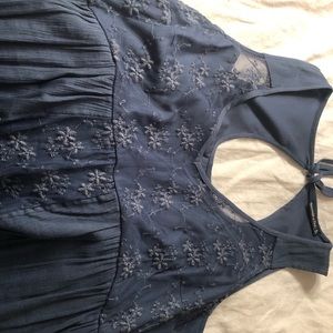 Dark blue floral dress